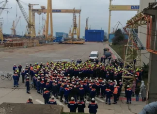 Protest spontan la Șantierul Naval Mangalia: peste 1.000 de angajați reclamă întârzieri salariale de peste două luni