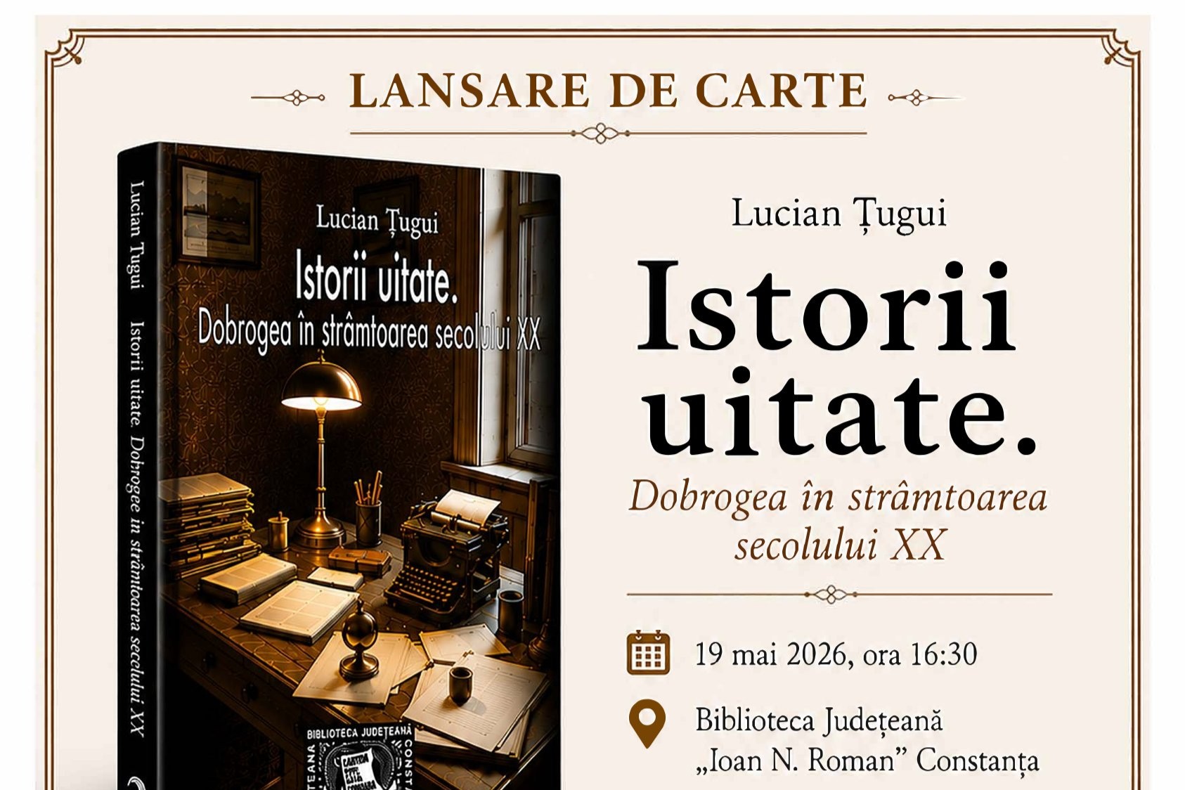 Lucian Țugui lansare de carte