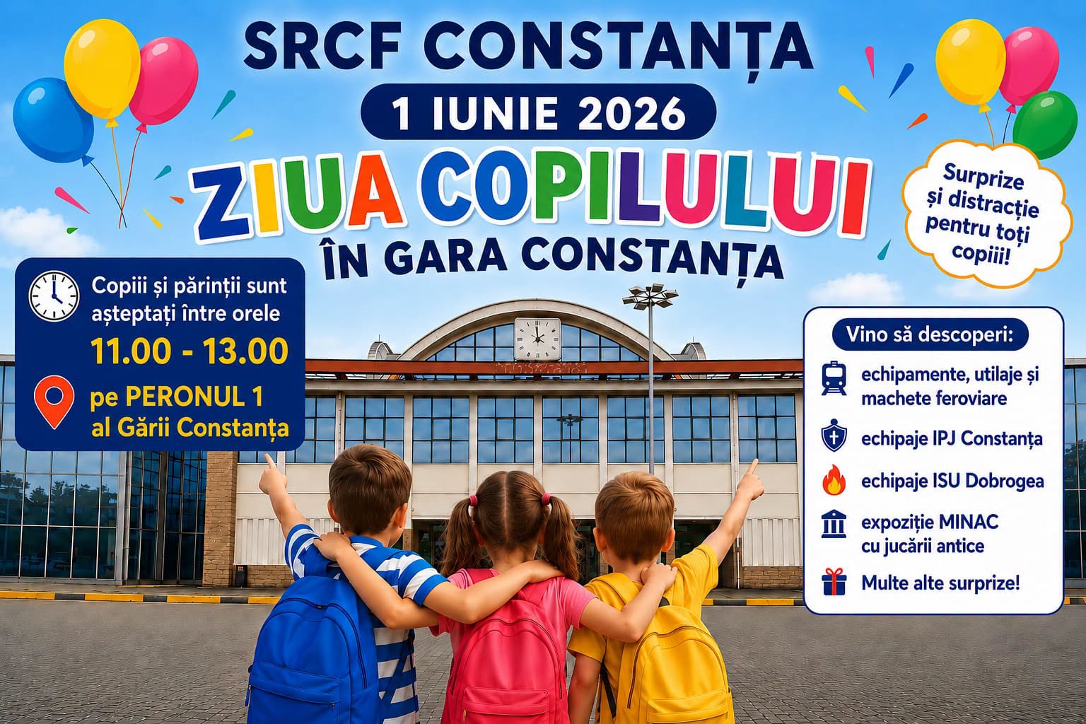 Ziua Copilului în Gara Constanța
