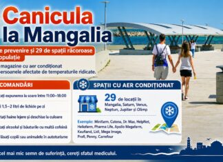 Măsuri pentru protejarea populației pe timpul caniculei: 29 de spații cu aer condiționat disponibile în Mangalia și stațiuni