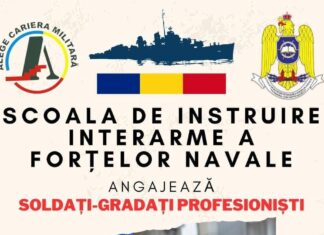 Școala de Instruire Interarme a Forțelor Navale angajează soldați-gradați profesioniști