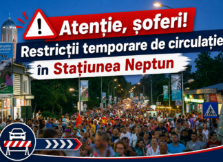 Atenție, șoferi! Restricții temporare de circulație în Stațiunea Neptun