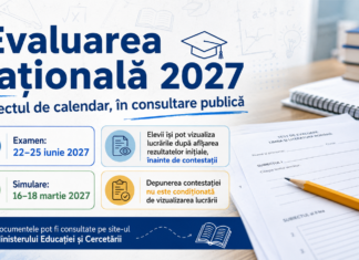 Evaluarea Națională 2027: proiectul calendarului examenului și al simulării, lansat în consultare publică