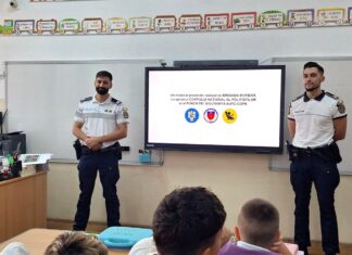 Lecție de siguranță rutieră pentru elevii Școlii Gimnaziale „Sfântul Andrei” din Mangalia